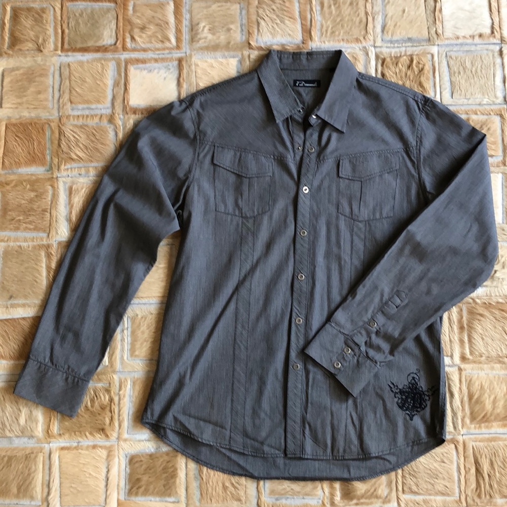 7 Diamonds Men’s Long Sleeve Snap Button